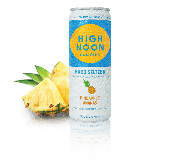 Can of pineapple high noon seltzers