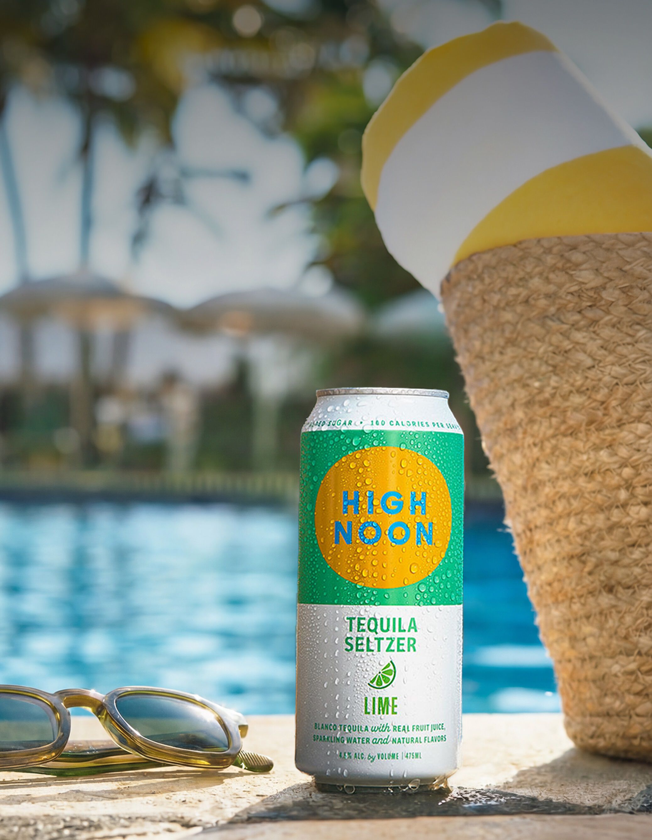 High Noon Tequila Seltzer Can Poolside