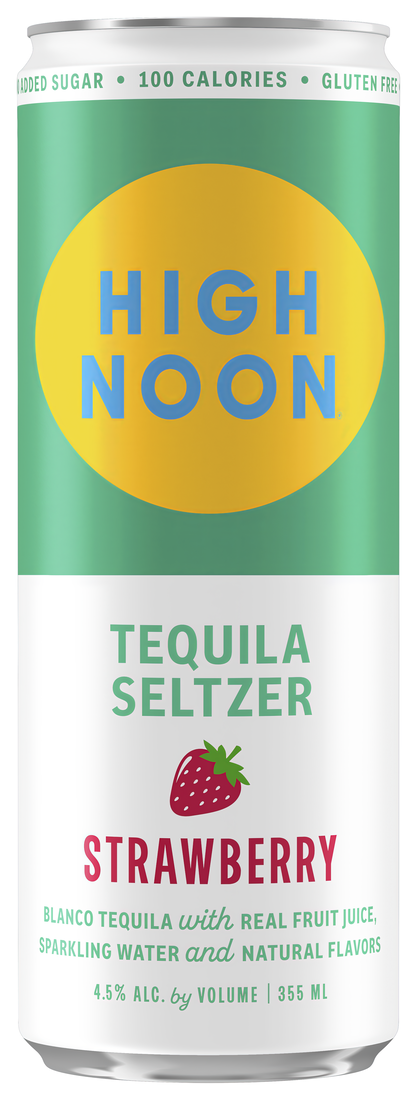 Can of High Noon Strawberry Tequila Seltzer 